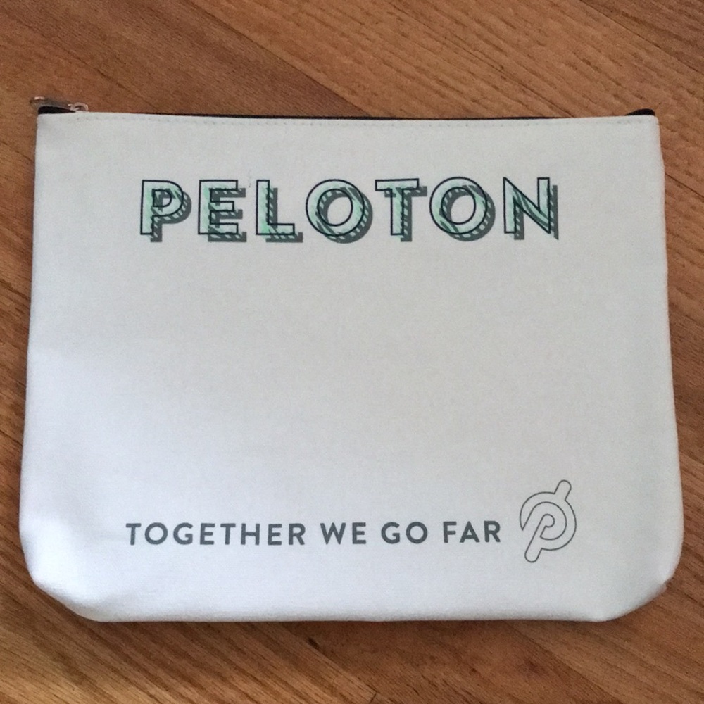 Brand New Peloton Together We Go Far Travel Case Pouch Zip Top